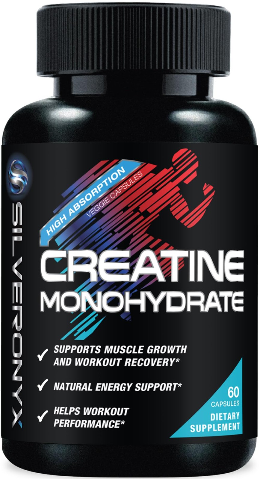 Creatine Monohydrate 3000mg Per Serving – 3X Strength 60 Count (Pack of 1)