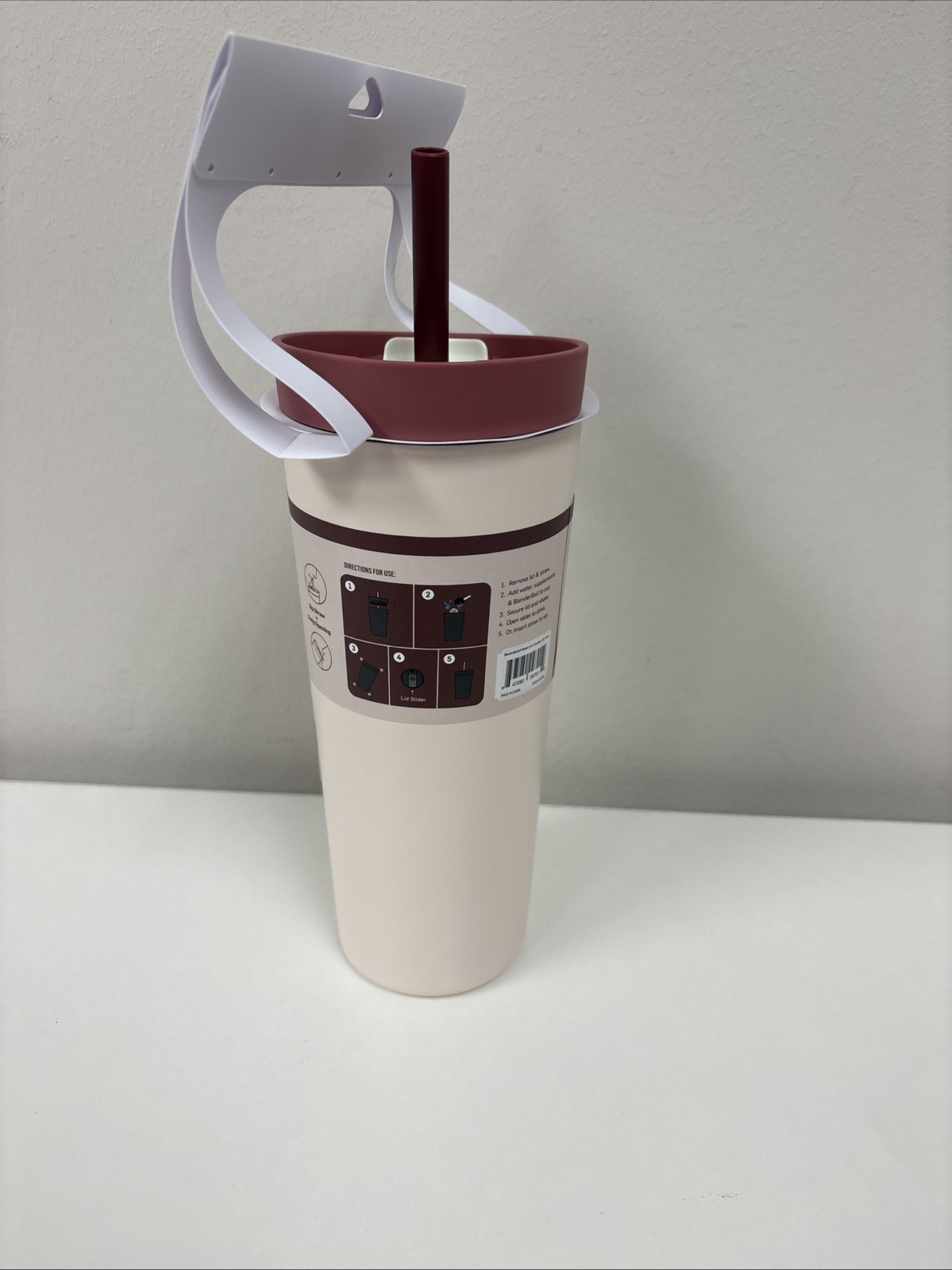BlenderBottle 24oz Stainless Steel Strada Straw Tumbler