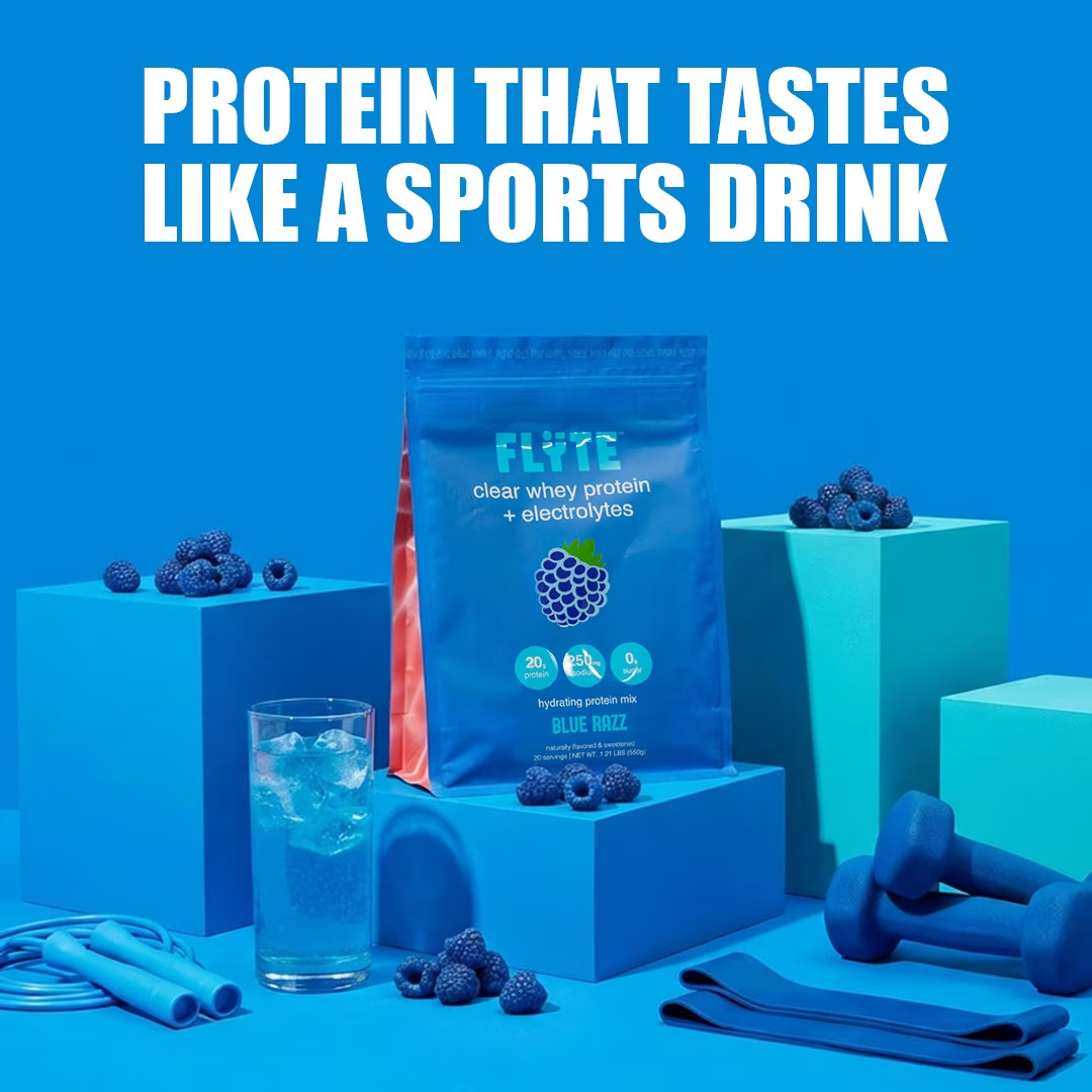 Clear Protein + Electrolytes, 20G Protein, Blue Razz, Zero Sugar, 20 Servings