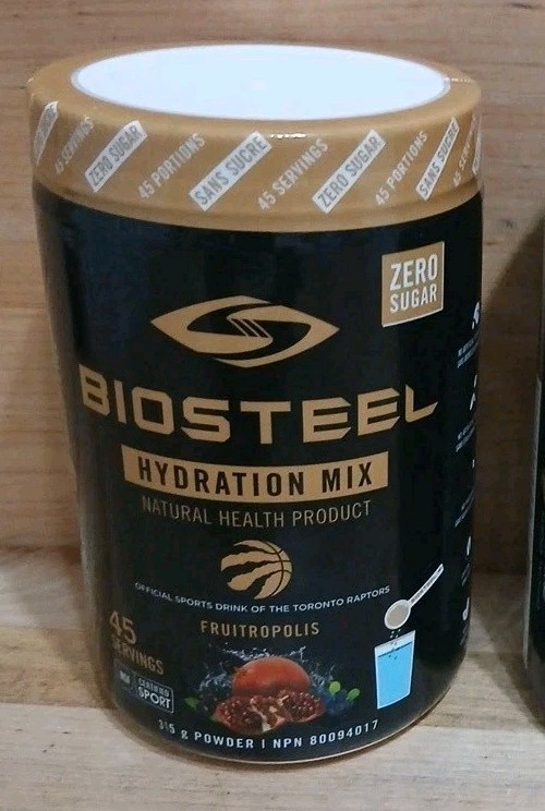 1 JUG: BIOSTEEL “FRUITROPOLIS” HYDRATION MIX 45 SERVINGS NSF ELECTROLYTES 11oz