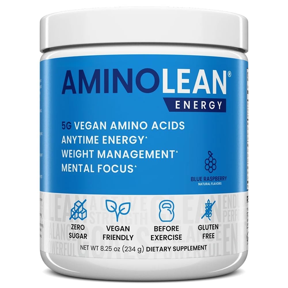 Vegan Pre Workout Powder – Natural Amino Energy, BCAA + EAA, Zero Sugar, No Cras
