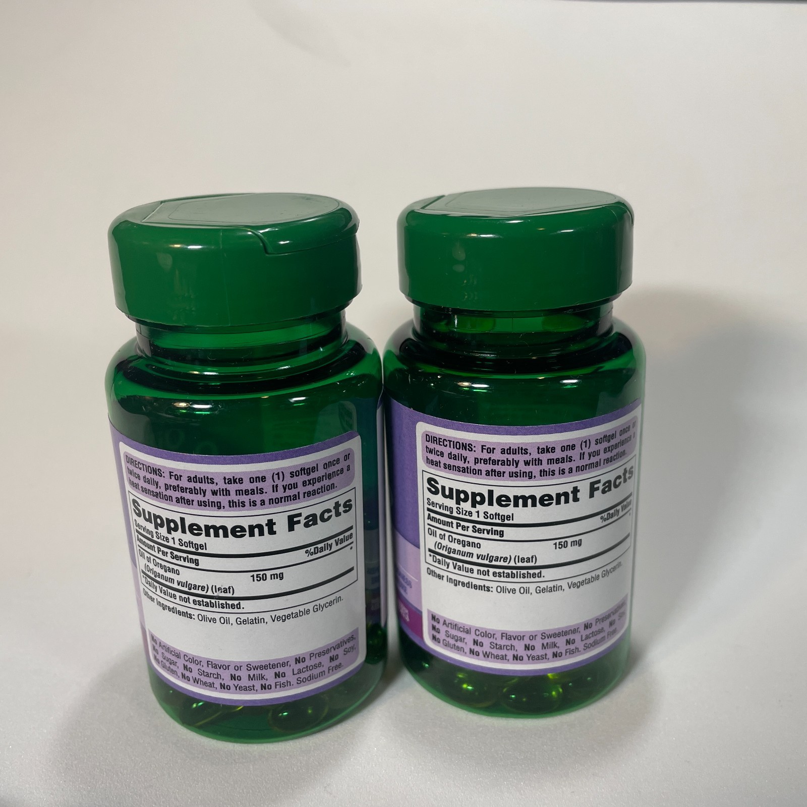 2 Pack of Puritan’s Pride Oil of Oregano 150 mg-90 Softgels (Exp: 09/27)