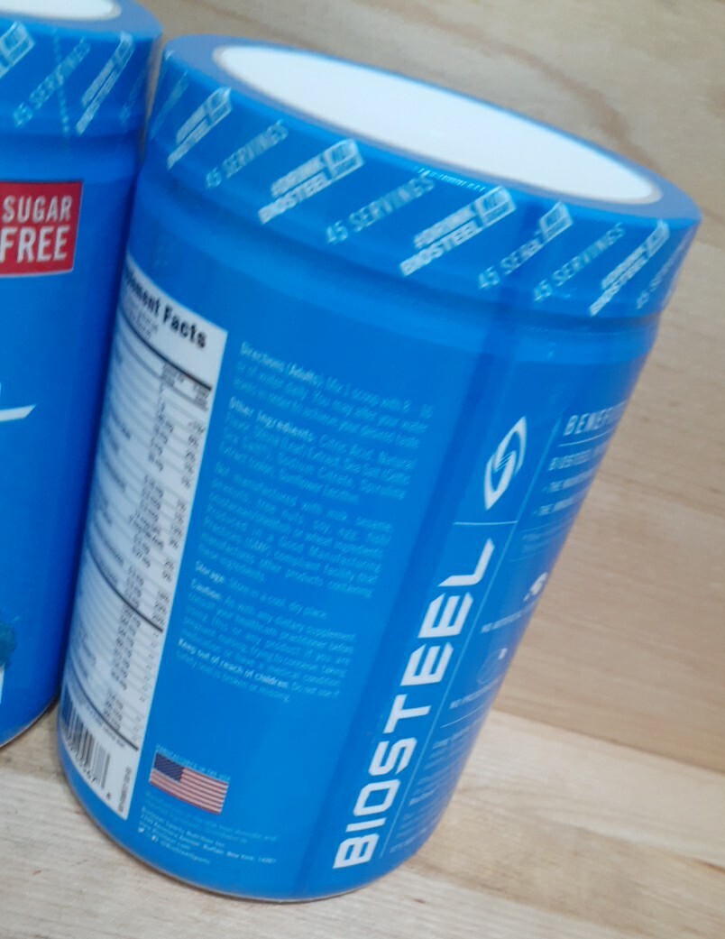 2 PACK: BIOSTEEL BLUE RASPBERRY HYDRATION MIX 45 SERVINGS NSF ELECTROLYTES 11oz