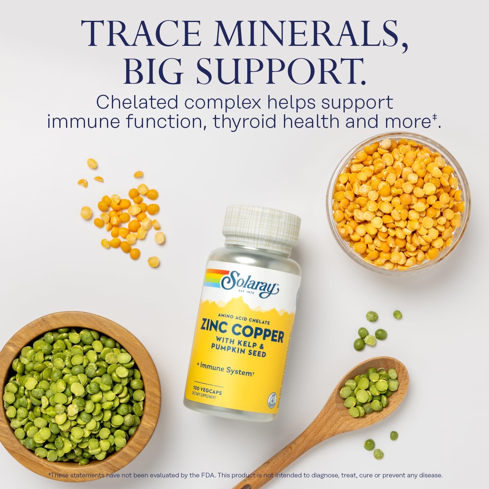 Zinc Copper Amino Acid Chelate – Immune Support Supplement w/Chelated Zinc 50mg