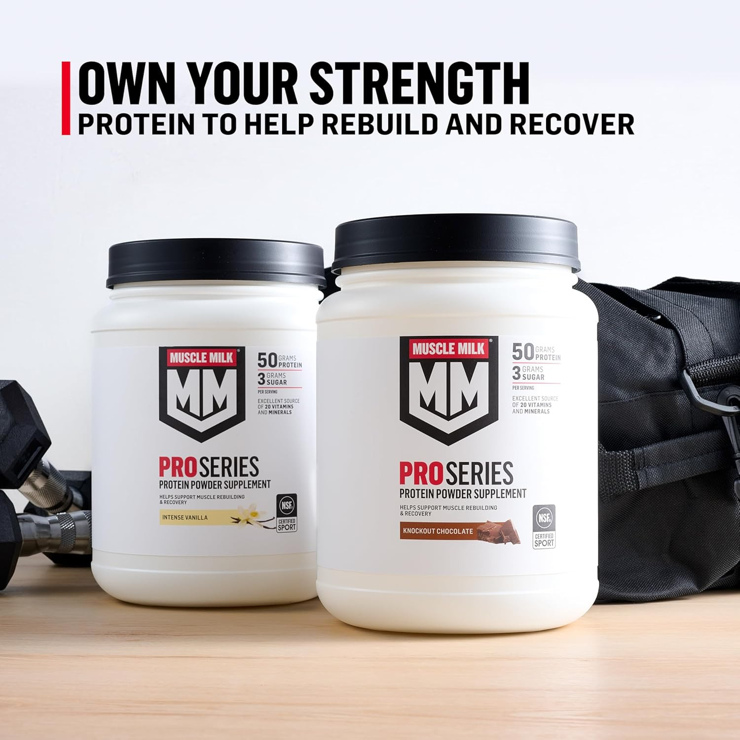 Muscle Milk Pro Series Protein Powder, Knockout Chocolate, 5 lb, 28 Servings