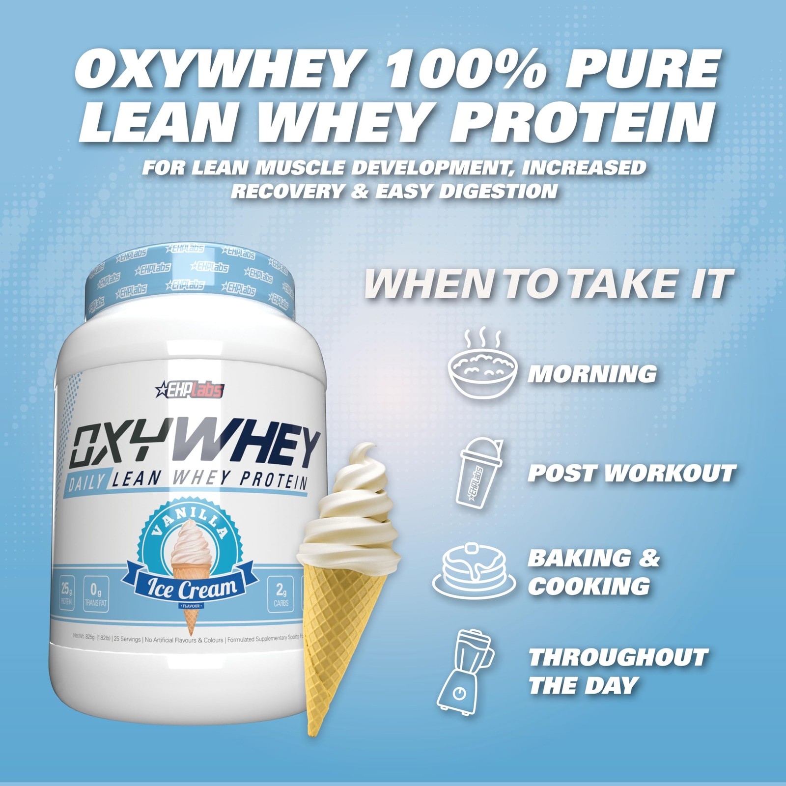 EHP Labs OxyWhey Whey Protein Isolate Powder – 25g of Whey Isolate Protein Po…