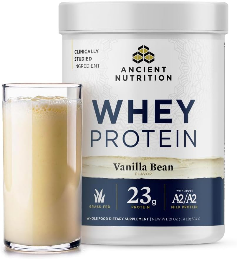 Grass Fed Whey Protein Vanilla Bean A2/A2 Milk Protein Collagen Peptides