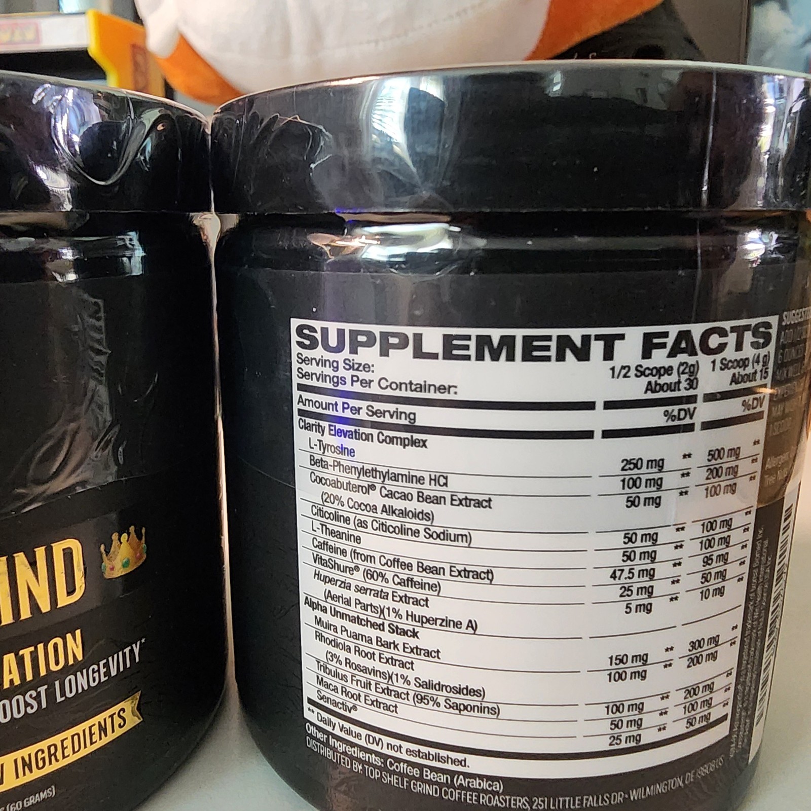 (2)Alpha Grind Energy Supplement Powder 100% Arabica coffee + RAW Ingredients