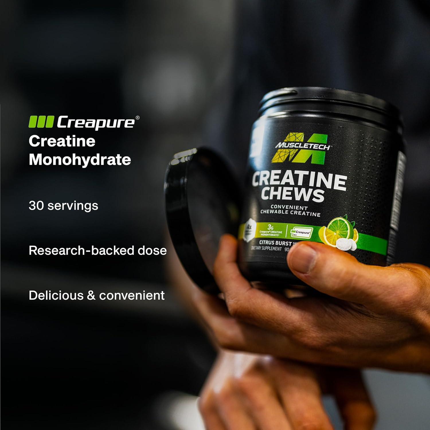 | Creatine Chews | Creapure Monohydrate Supplement for Muscle Recovery, Muscl…