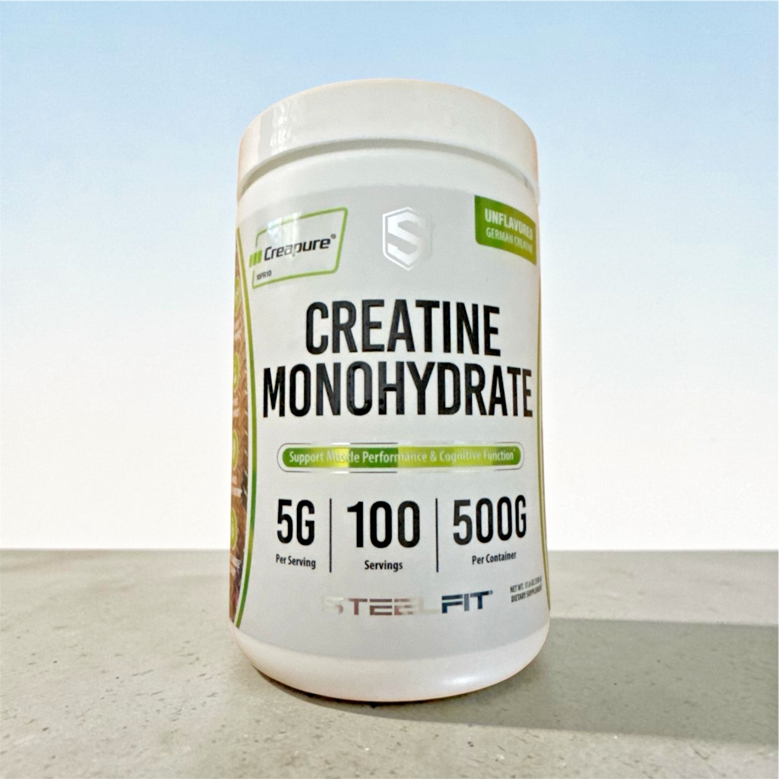 SteelFit Creapure Creatine Monohydrate Powder 100 Servings Unflavored new Sealed