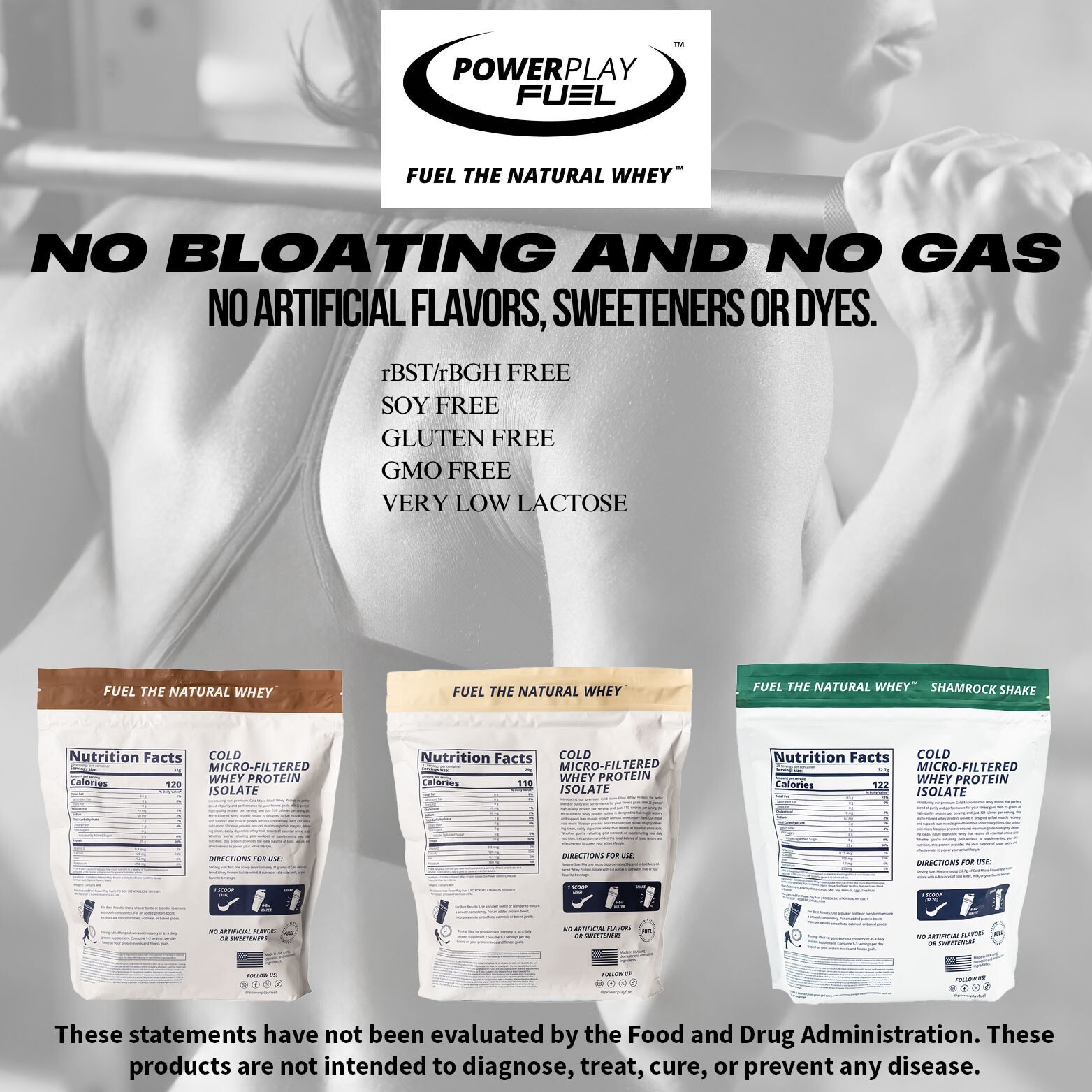 Power Play Fuel Cold Micro-Filtered Whey Protein Isolate Powder – Shamrock Shake