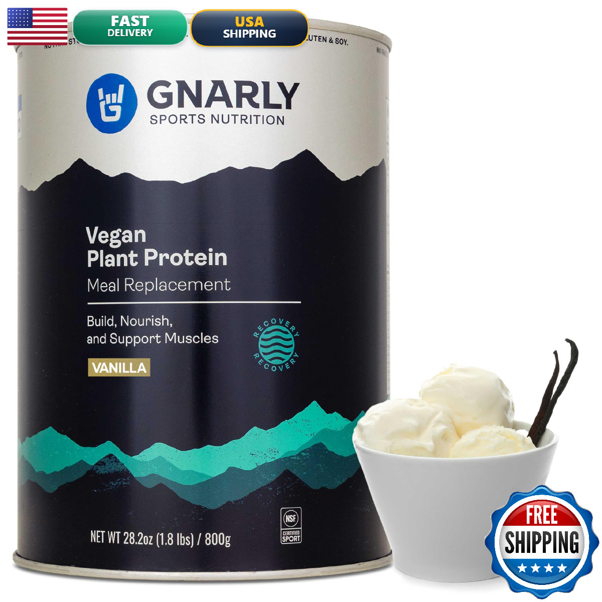 Gnarly Nutrition Vegan Plant Vegan Nsf Sport Replacement Daily Nutritiional