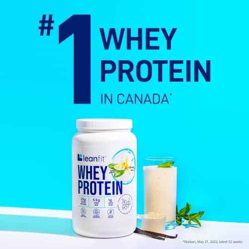 Whey Protein Powder Vanilla, 24g Protein, 23 Servings, 1.8 lb Tub, Keto
