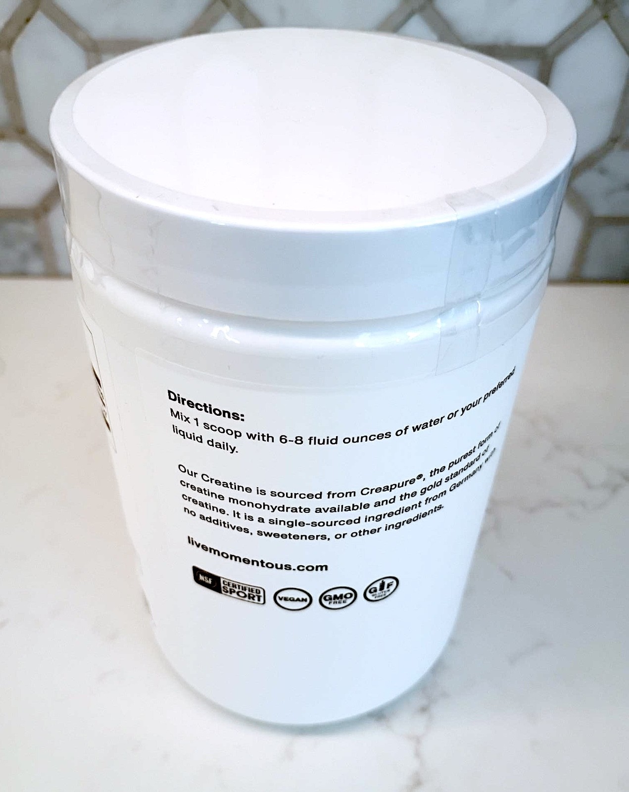 New Momentous Creapure Creatine Monohydrate Powder 5g – Strength&Recovery 90srv