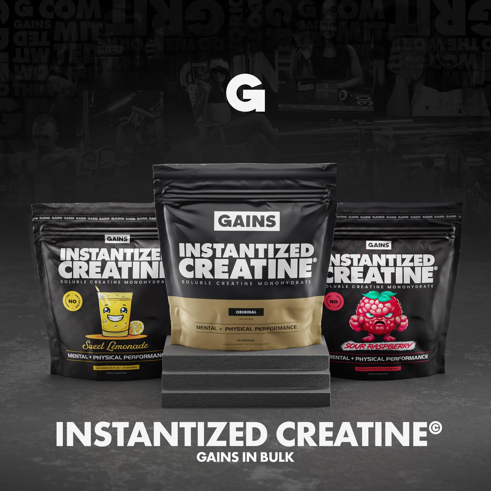 Gains in Bulk Instantized Creatine Monohydrate for Women and Men Soluble Crea…