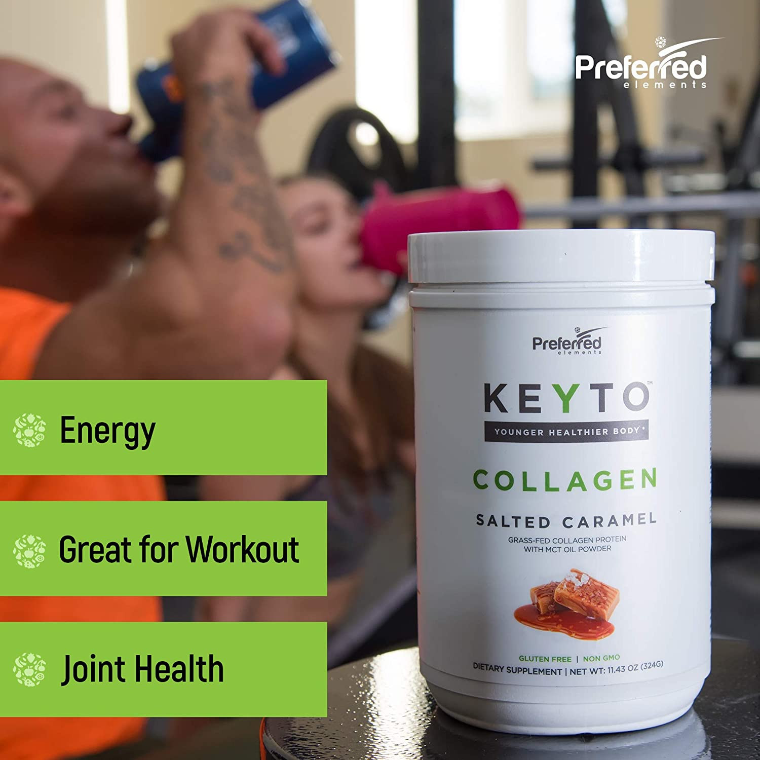 Keto Collagen Protein Powder with MCT Oil–Keto and Paleo Friendly Pure Grass Fed