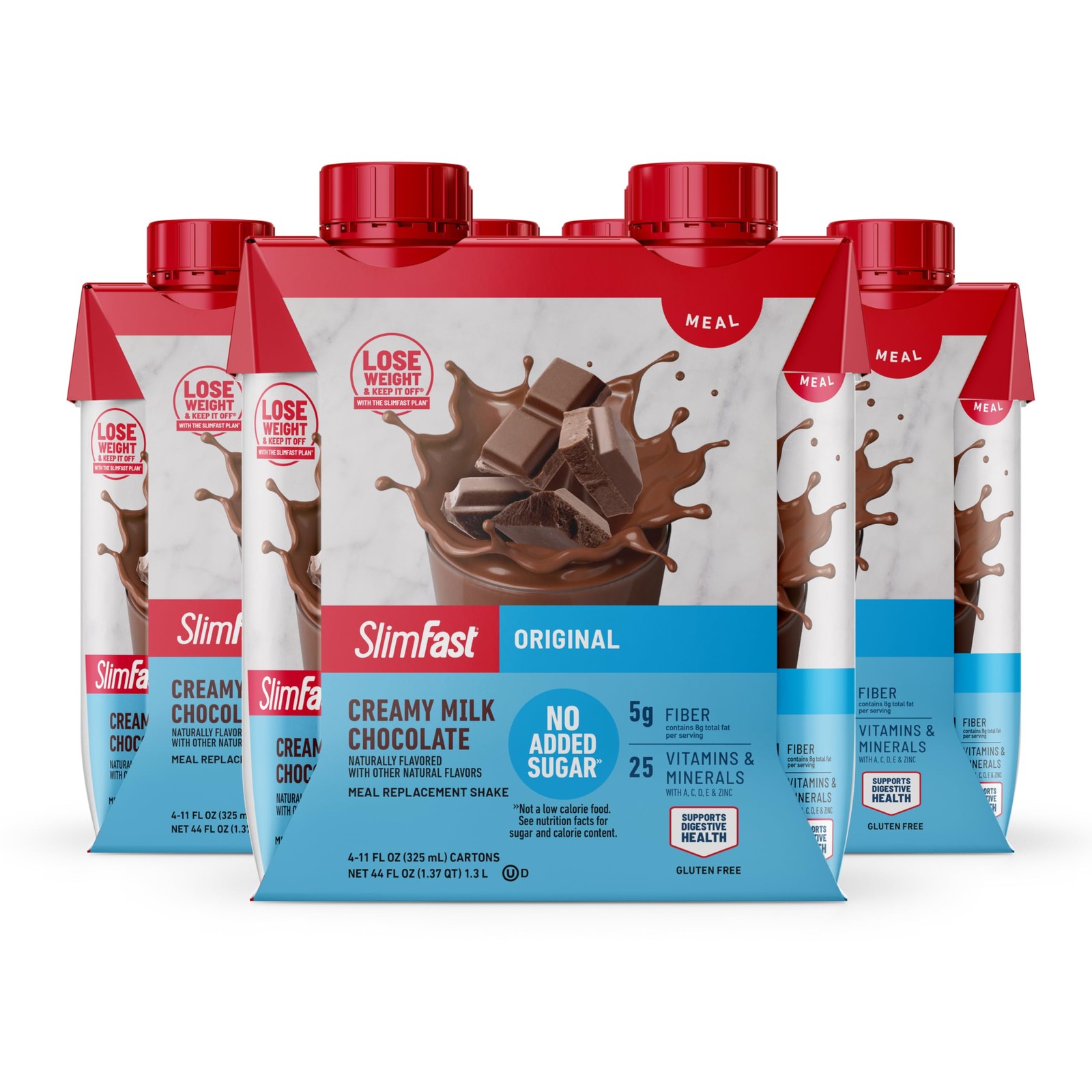 SlimFast Meal Replacement Shake, Original Creamy Milk 12 Count (Pack of 1)