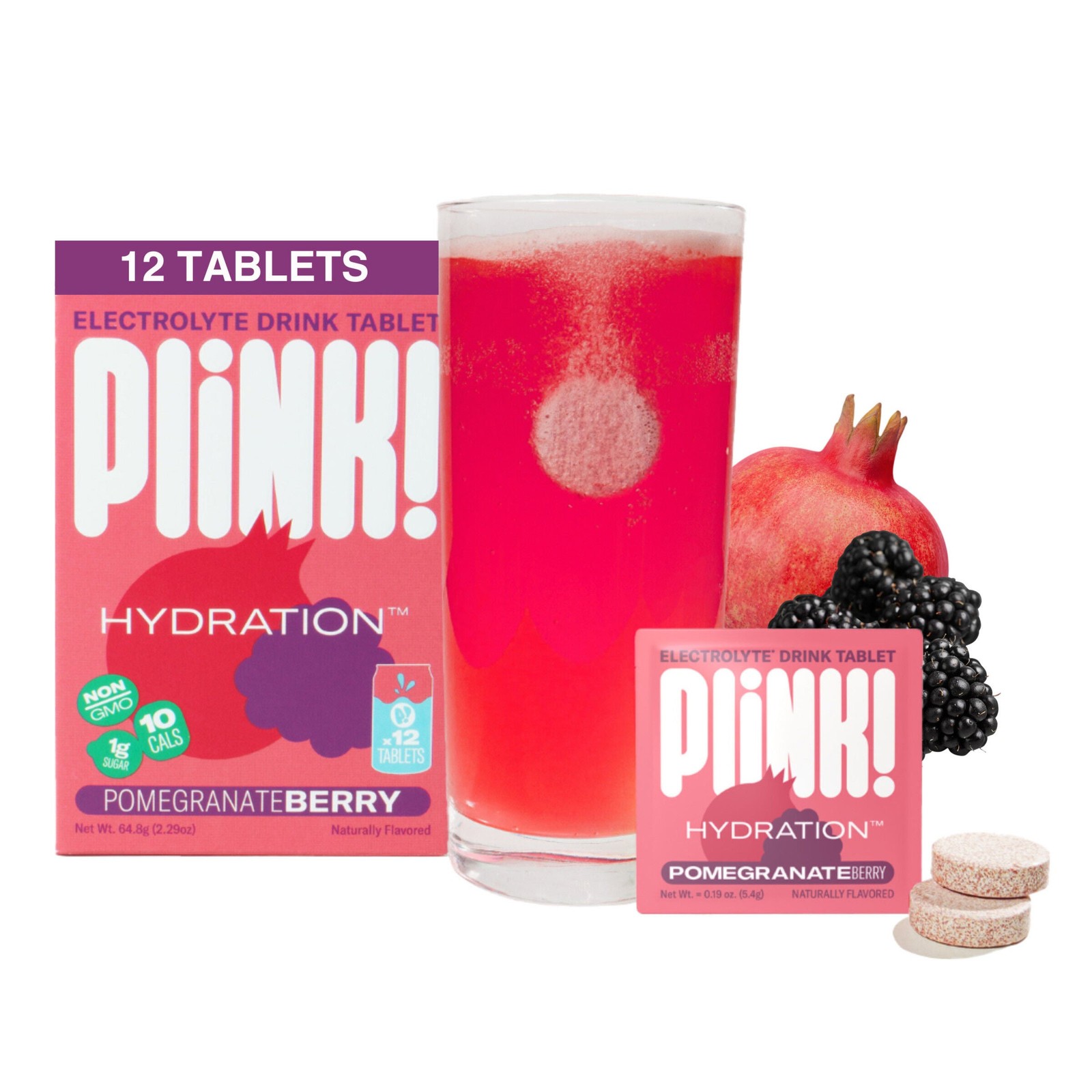 Electrolyte Drink Tablets – Pomegranate Berry – 12 Tablets (12 Servings)