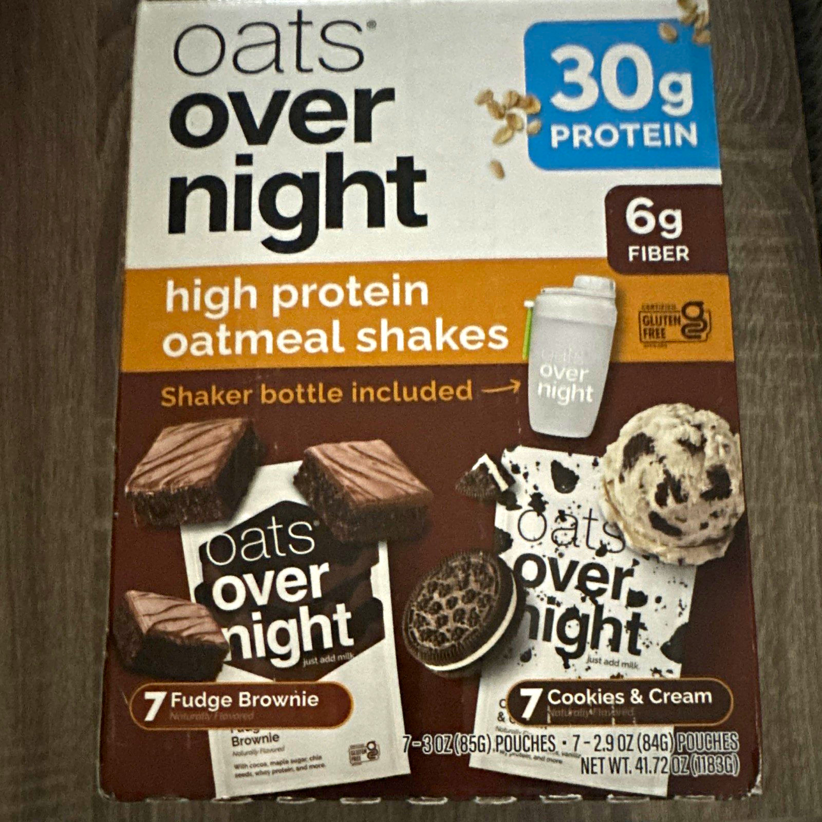 Oats Overnight High Protein Gluten-Free Oatmeal Shakes Variety Pack 14 Pk