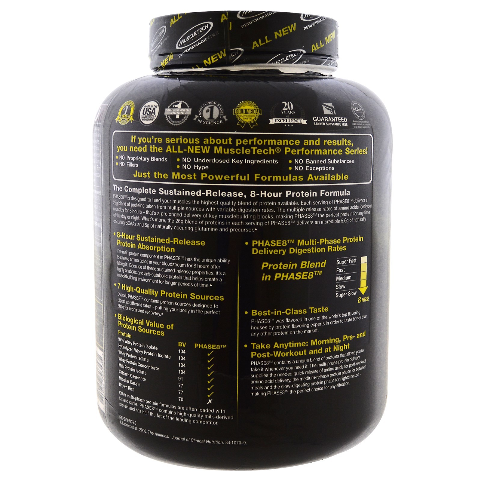 Platinum, 8-Hour Protein, Vanilla Cake, 4.58 lbs (2.08 kg)