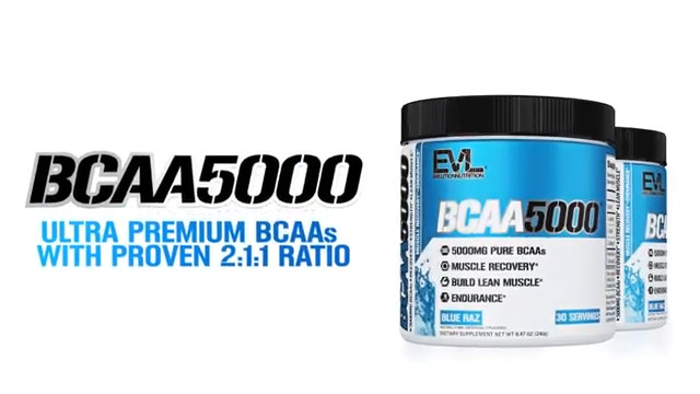 Evlution EVL BCAAs Amino Acids BCAA5000- Stim Free Pre-Workout – All Flavors