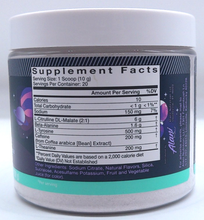 Alani Pre-Workout Cosmic Stardust, 20 Servings, 7.0 Oz., Exp. 8/26+