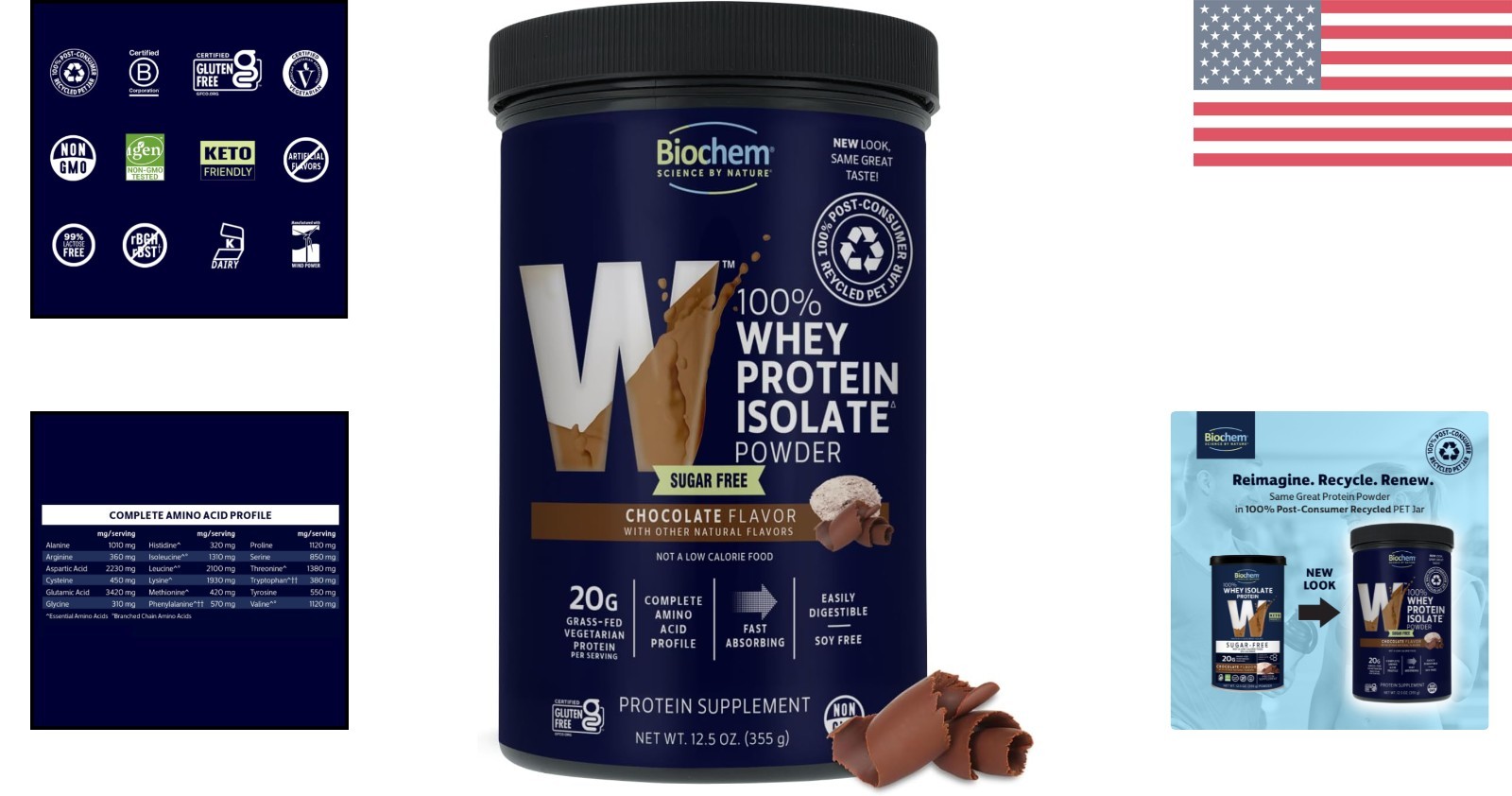 Grass-Fed Sugar-Free Protein Powder | 20g Chocolate Nutrition, Clean & Pure