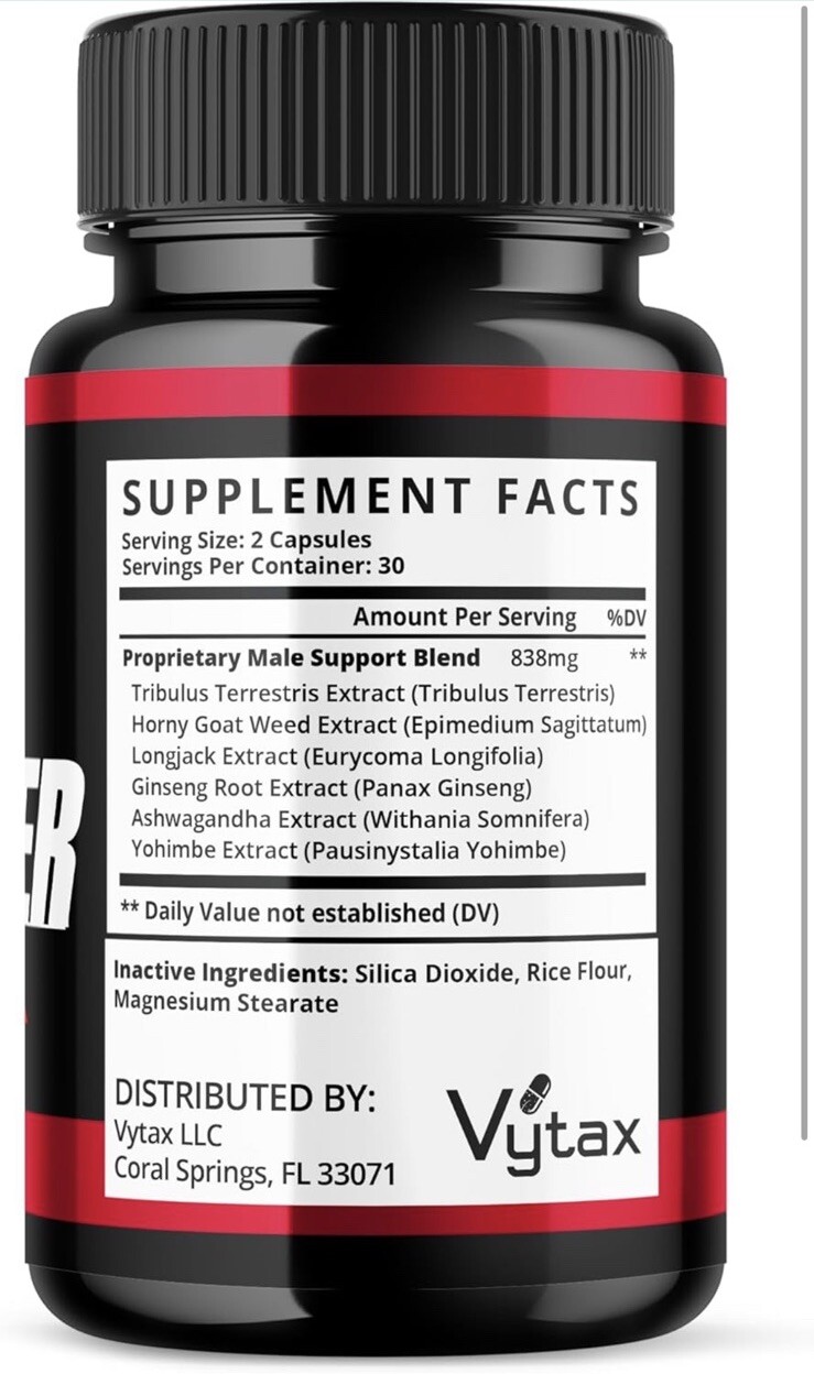 8/26 Erecpower for Men Advanced All Natural Formula Male Erectile Stamina Pills