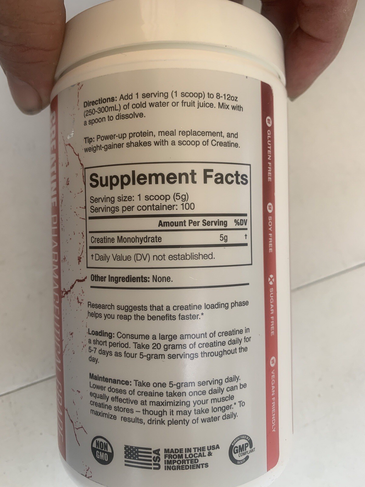 The Curse Creatine 5G Per Serving Pharmaceutical Grade Exp 02/2027 Unflavored