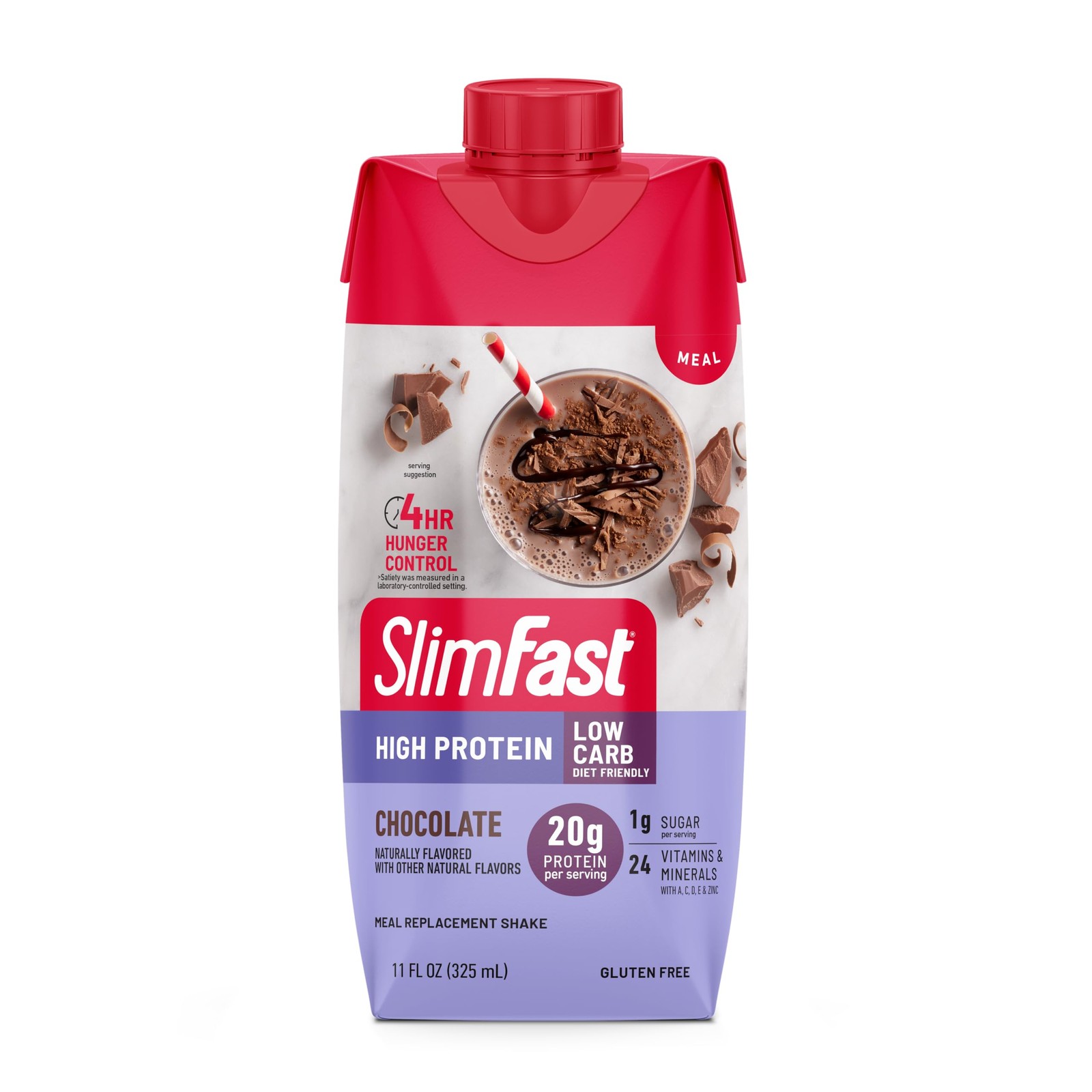 Slimfast Protein Shake Chocolate- 20G Protein Meal Replacement Shake Ready To