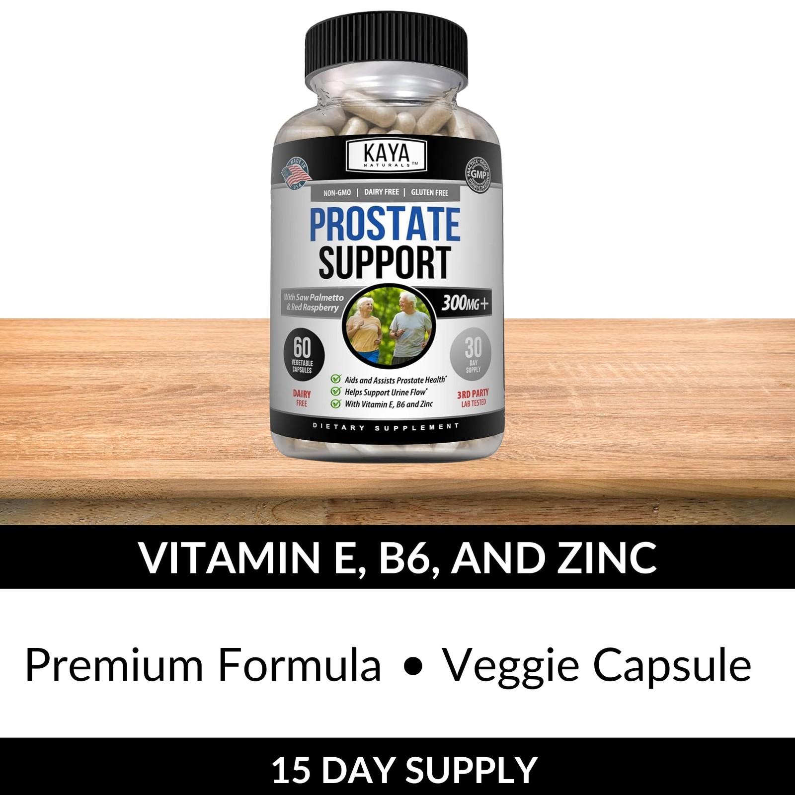 Kaya Naturals Prostate Support – Saw Palmetto, Potent 60 Count (Pack of 1)