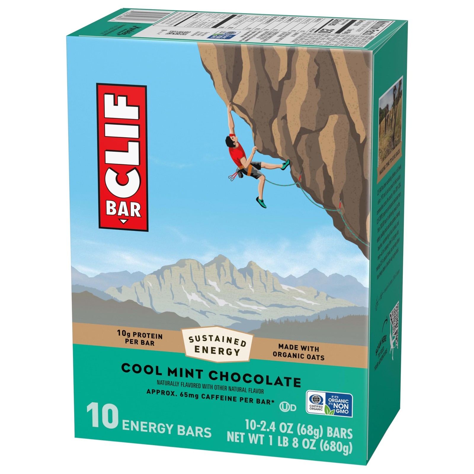 CLIF BAR – Energy Protein Bars – 10 Count (Pack of 1), Cool Mint Chocolate