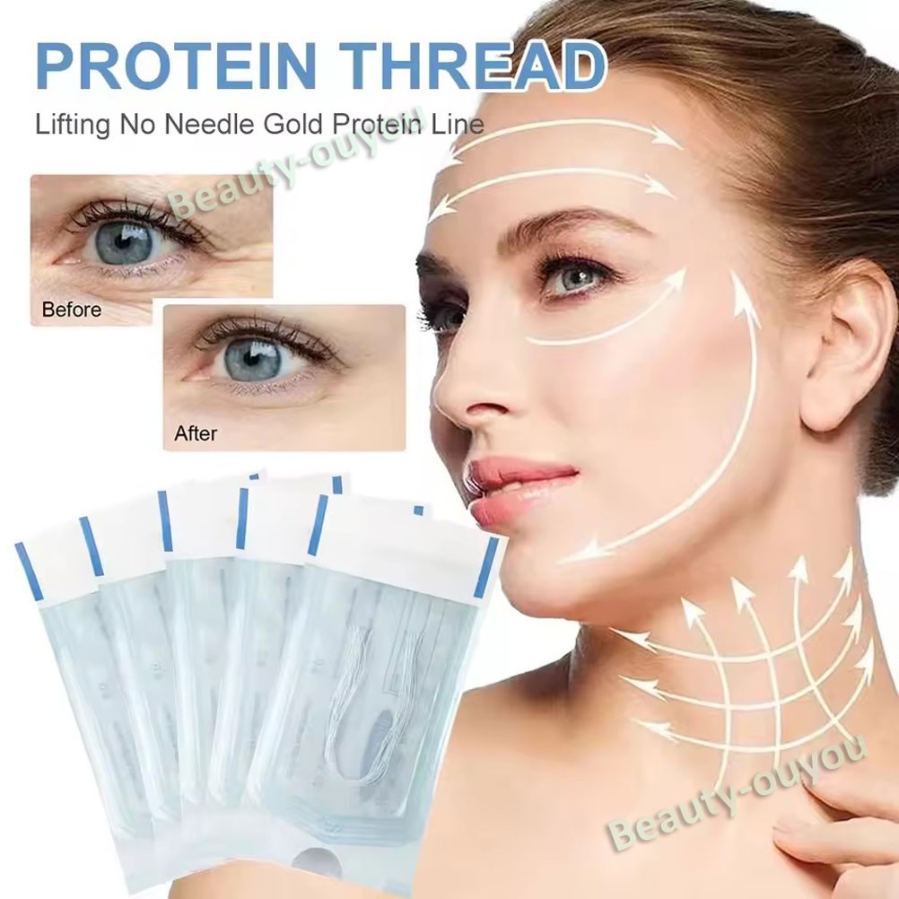 100Pcs Facial Collagen Thread Lift Protein Peptide Line Carving Radar Skin Care