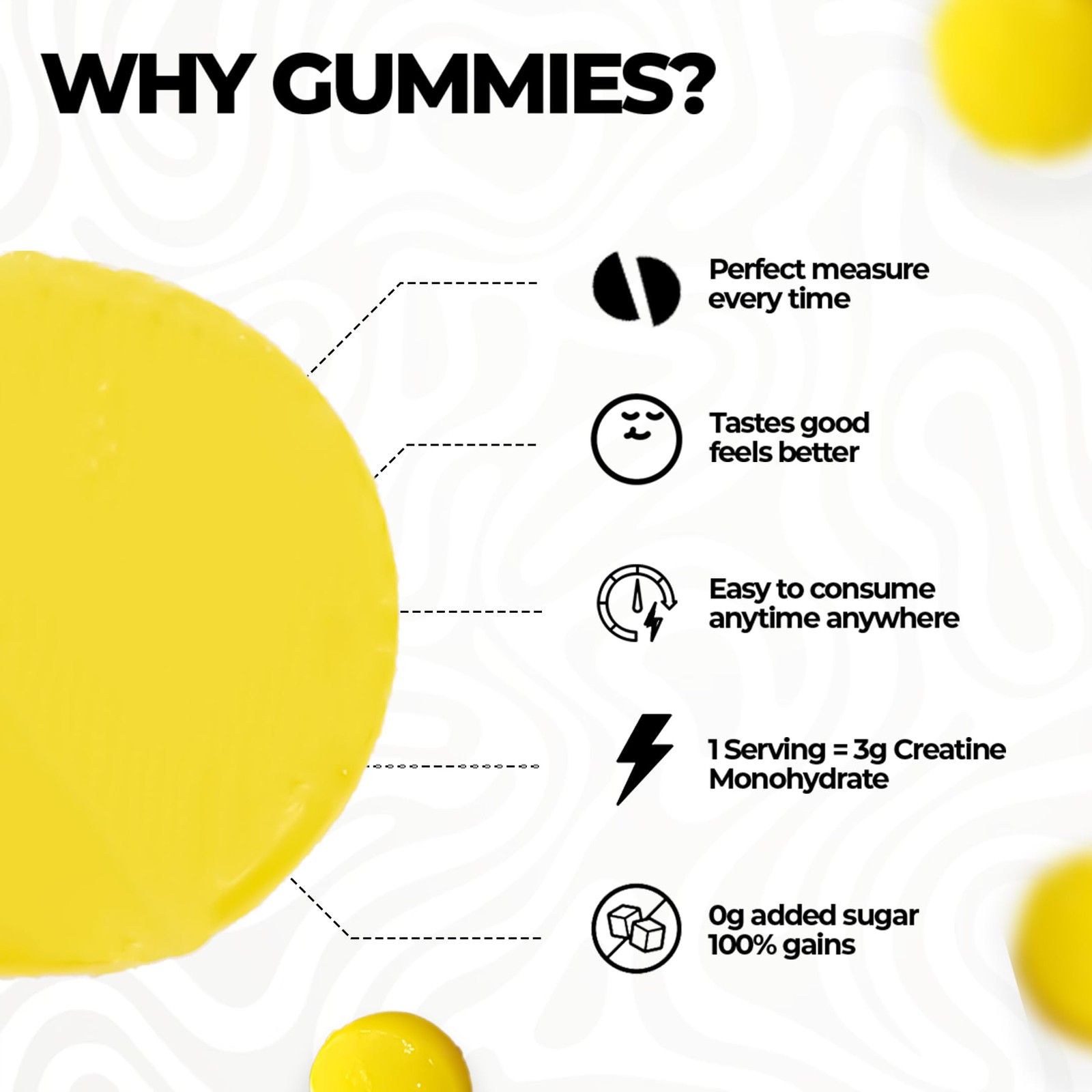 Beast Life Creatine Gummies 30 Count | Lemon | 3g Per Serving