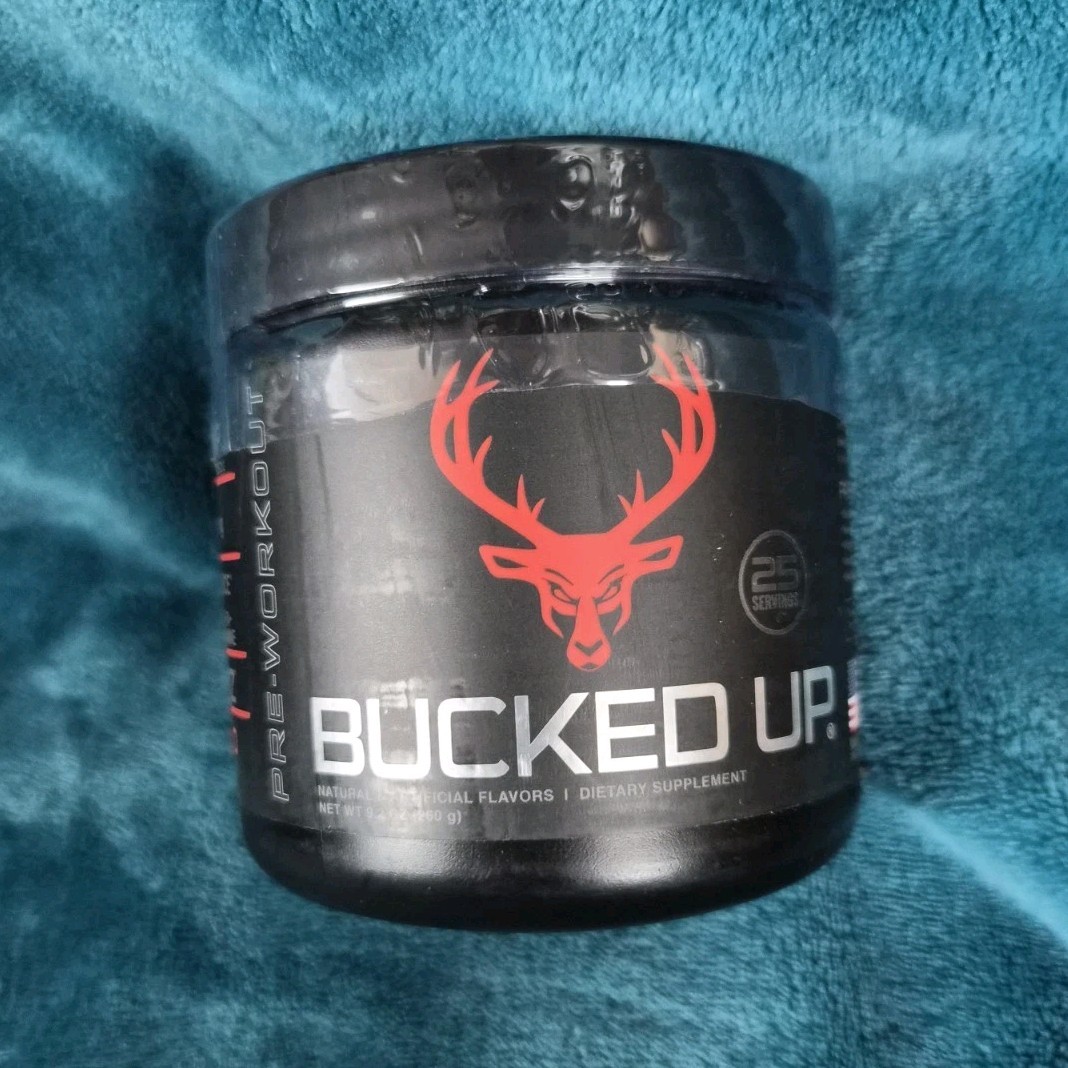 Bucked Up Pre-Workout Powder Raspberry 25 Servings Citrulline Caffeine