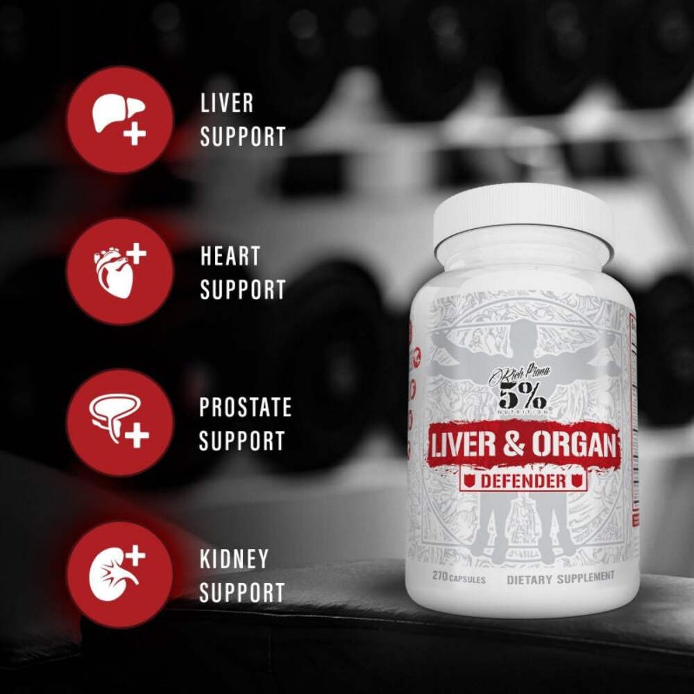 5% Nutrition Liver & Organ Defender 270 caps Detox, PCT
