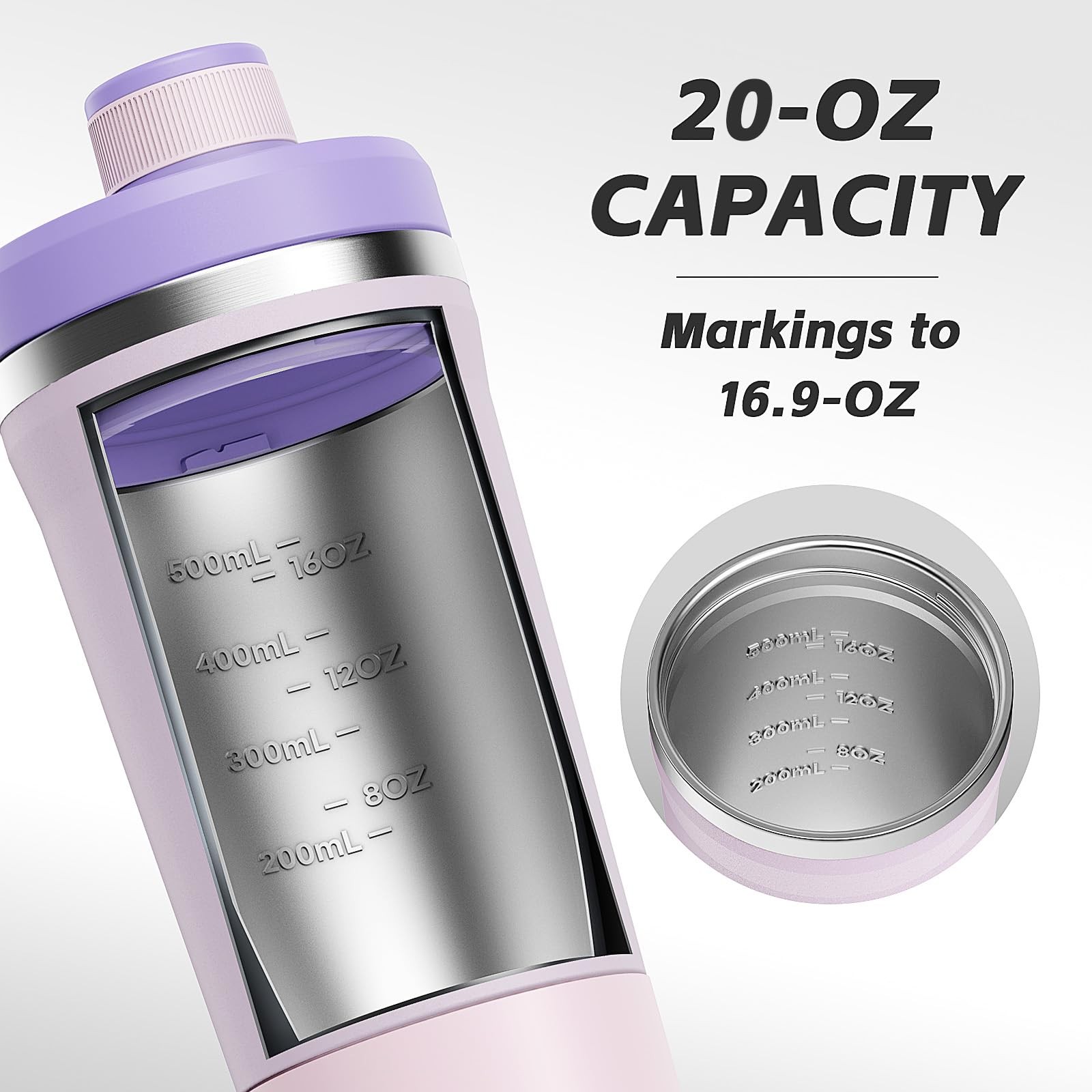 Prochain Insulated Stainless Steel Shaker Bottle Metal Shaker Cup For Protein