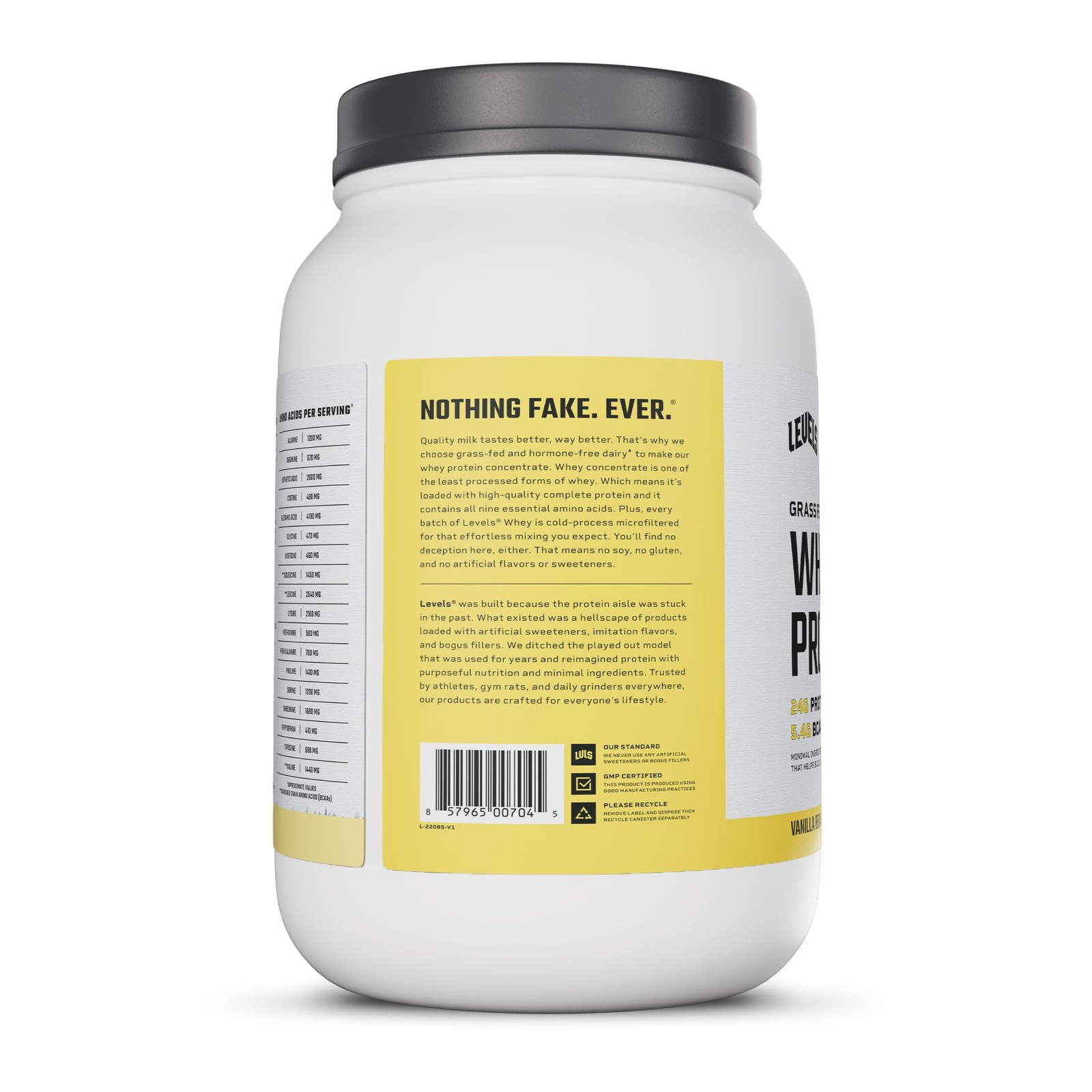 Levels Whey Protein Powder, No Artificial Ingredients, 2 Pound (Pack of 1)