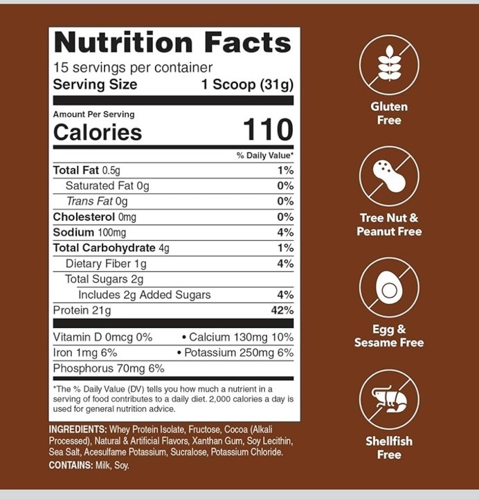 Unjury Whey Protein Powder | Chocolate Protein Powder | 21g 100% Whey Isolate…