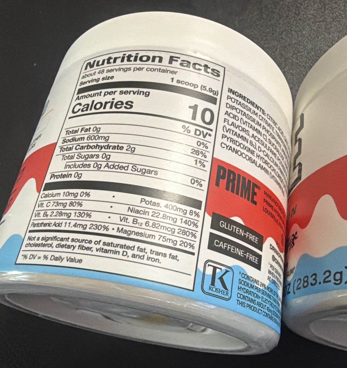 2-Prime Rapid Rehydration Electrolyte Powder Ice Pop 9.9oz 48 Srvgs Exp 2/28.
