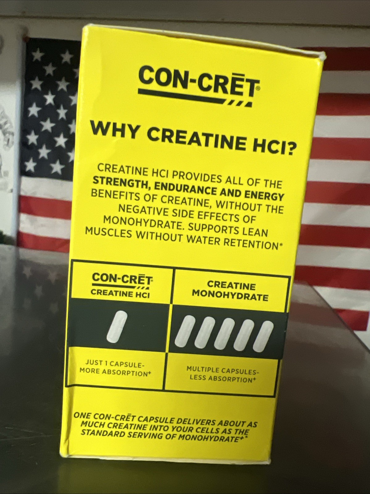 Con-Cret Concentrated Pure Creatine HCI• 48 Capsules• Ex7/28
