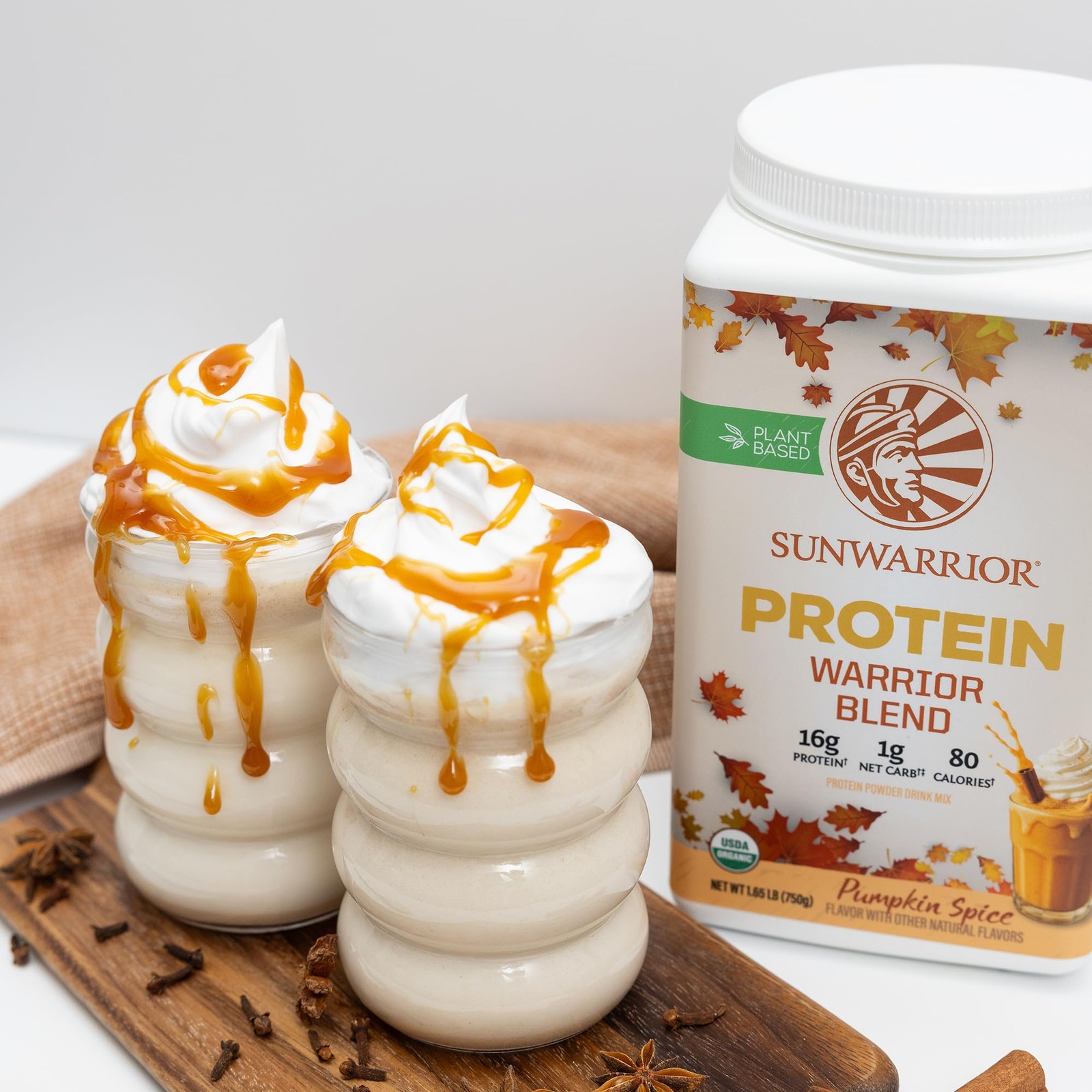 Vegan Protein Powder Plant-Based Organic Protein, Pumpkin Spice Flavored 30 Serv