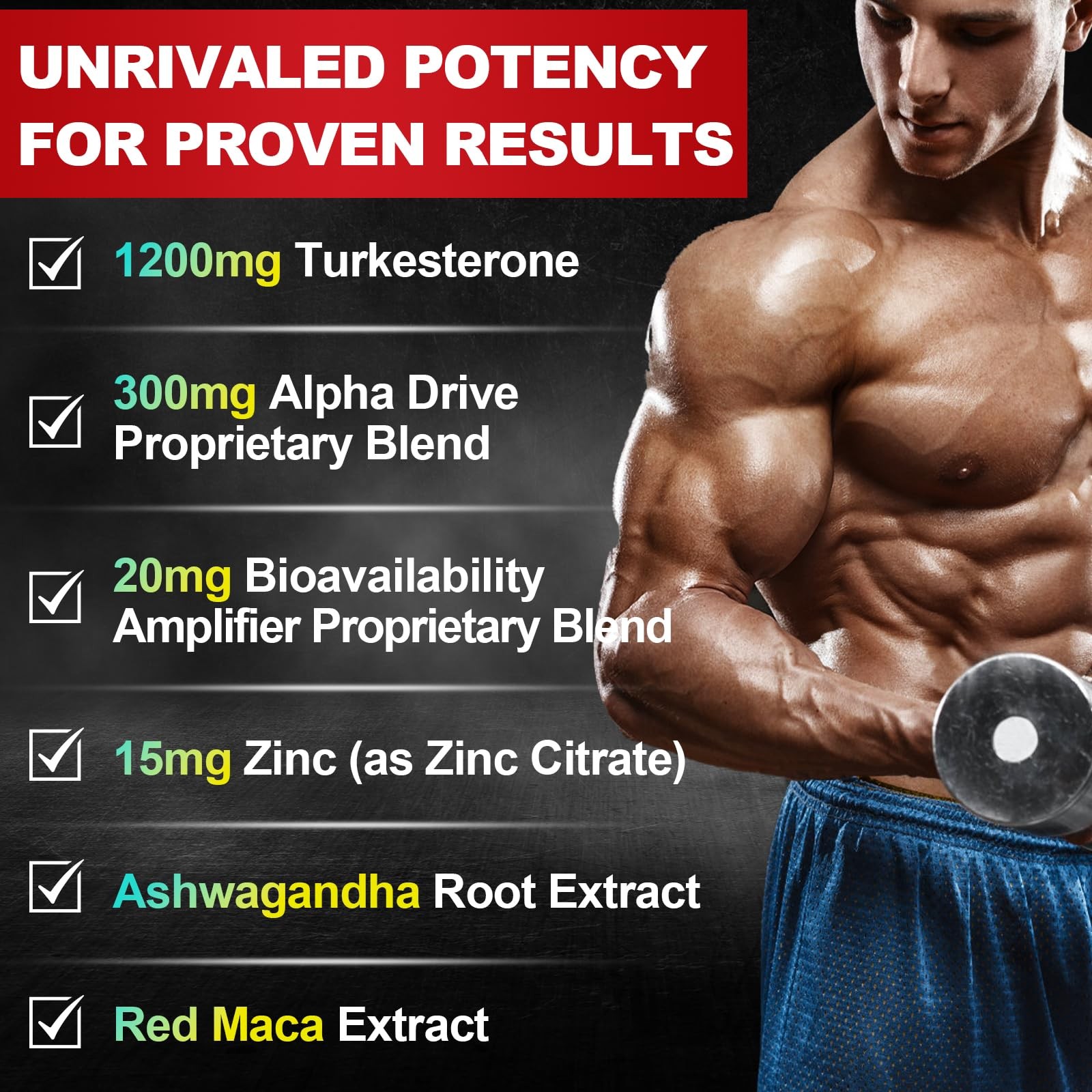 Testosterone Supplement for Men – Booster 60 Count (Pack of 1)