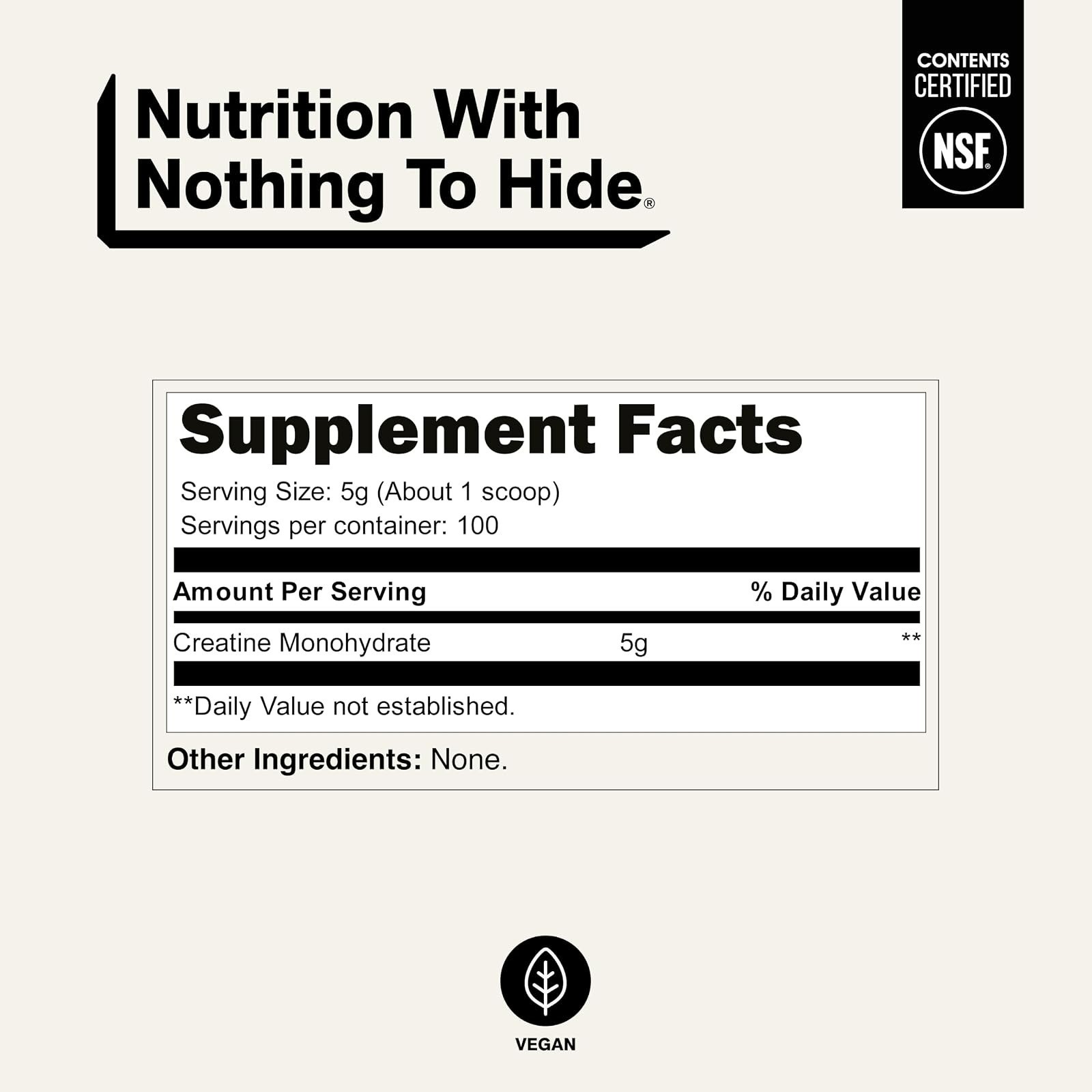 NAKED Pure Micronized Creatine Monohydrate Powder 500g – NSF Certified