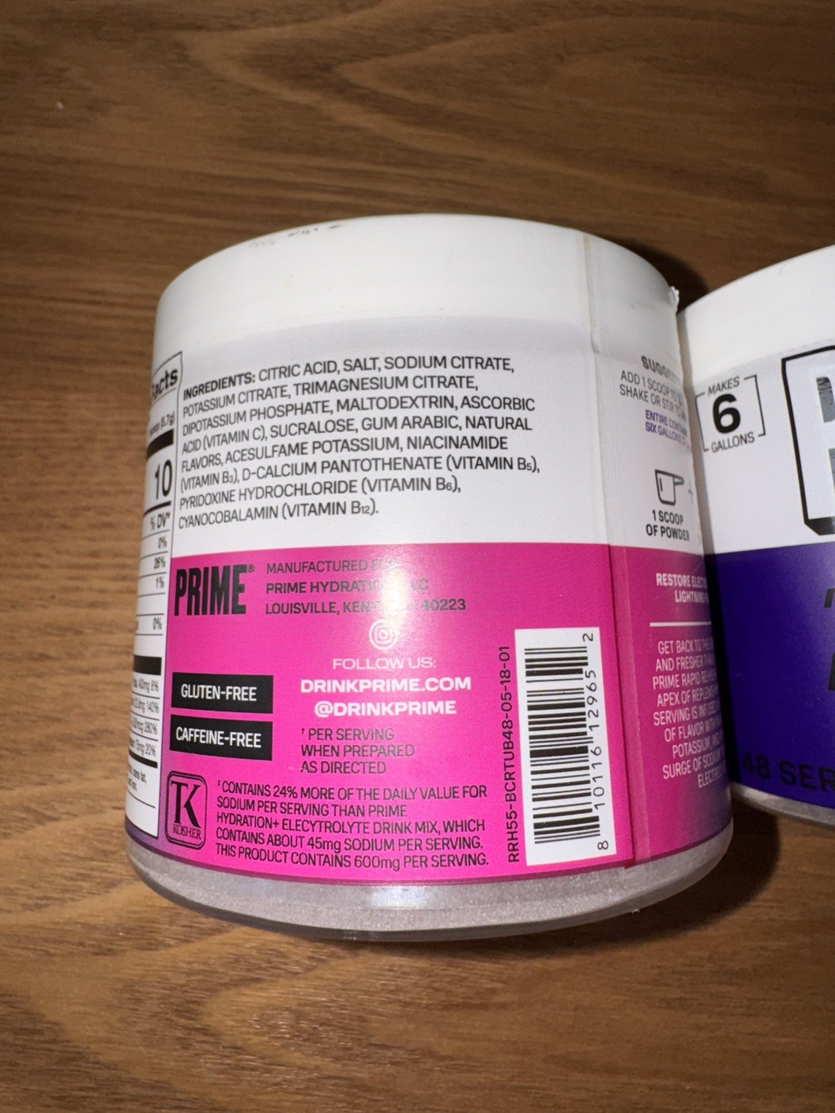 Prime Hydration Rapid Rehydration, Electrolyte Drink Mix Berry Citrus Rush 9.7oz