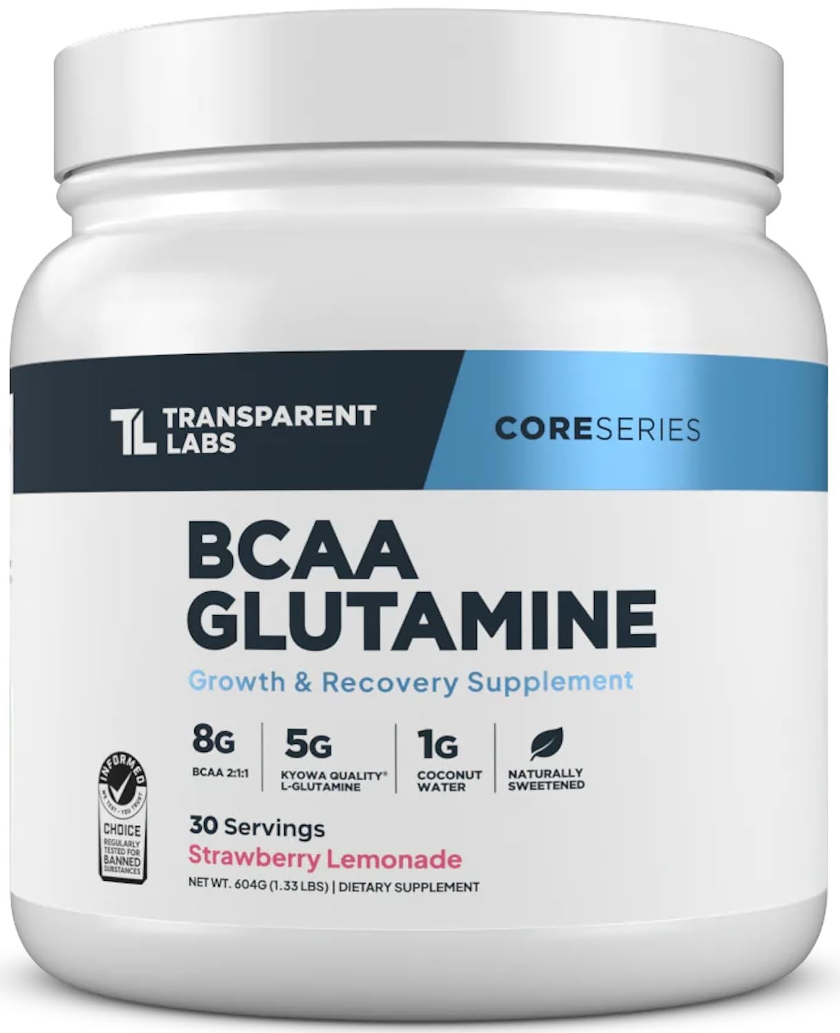 BCAA Glutamine Powder 8000mg – Muscle Recovery, Growth & Endurance – 30 Servings