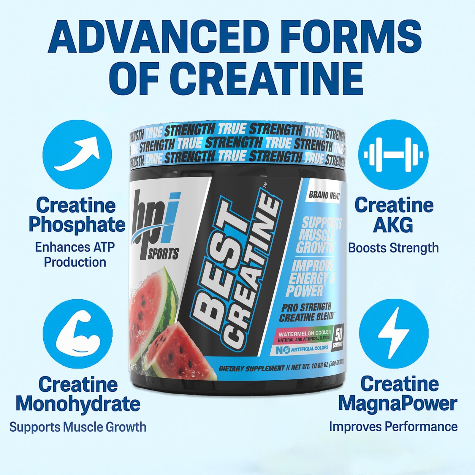 BPI Sports Best Creatine – 10 Ounce (Pack of 1), Watermelon Cooler