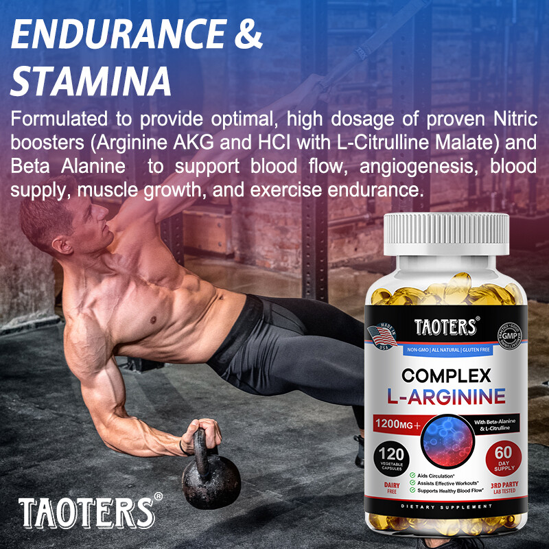 L-arginin + citrulline, promote vasodilation and improve exercise endurance