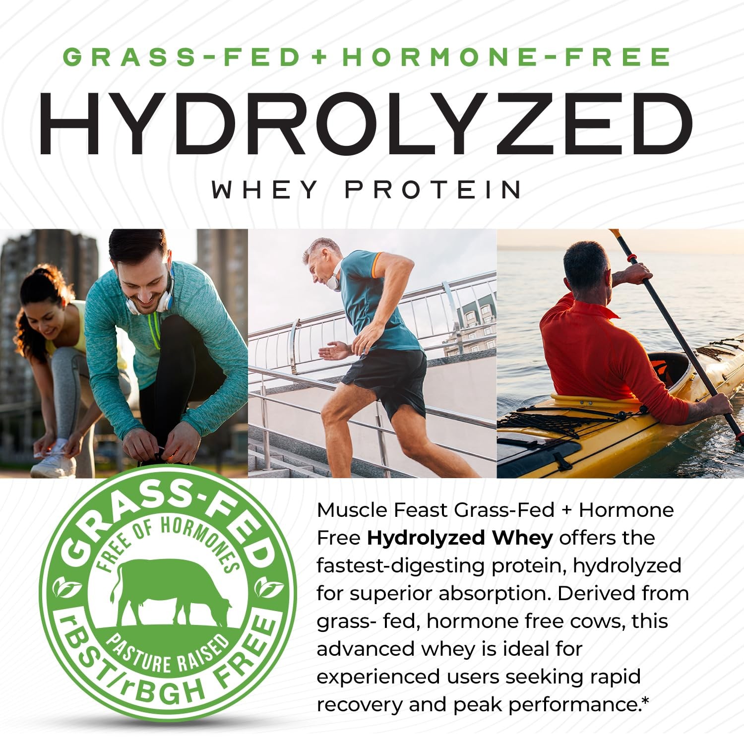 Muscle Feast Hydrolyzed Whey Protein Powder Grass Fed And All Natural