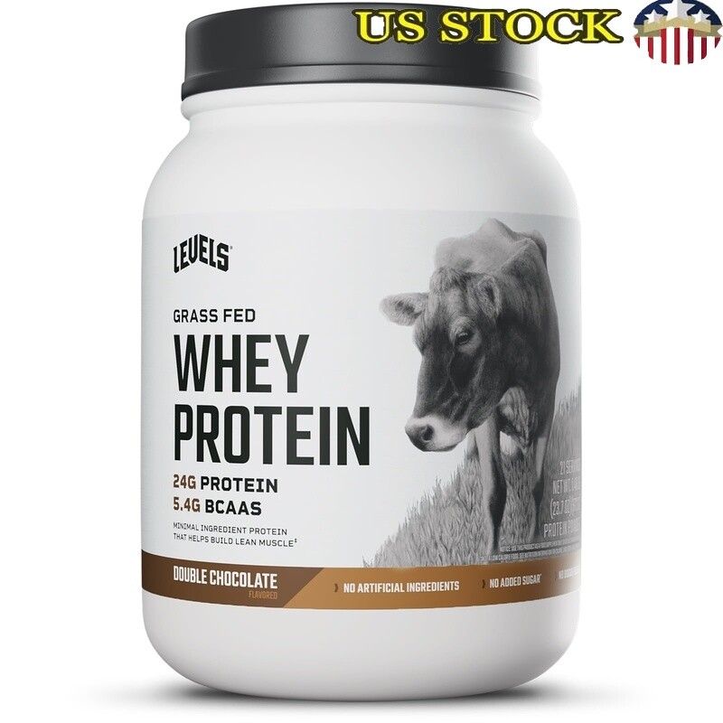 Grass Fed Whey Protein Double Chocolate 24G Protein No Sugar Gluten Free New